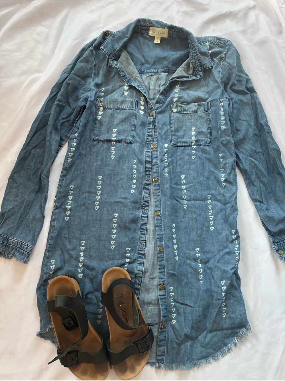 cloth & stone Light Blue Denim Dress